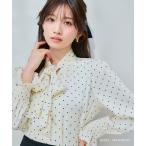 ブラウス シャツ 2026春夏新作 ボウタイシャーリングブラウス レディース