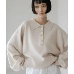 ニット セーター ポロニットLS 648065 レディース