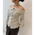 ブラウス シャツ オフショルダーシャツ レディース