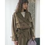 トレンチコート コート 「2026S/S COLLECTION」ケープ取り外し2WAYタフタミドルトレンチコート レディース