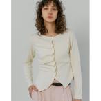 カーディガン 「2026S/S PRE ORDER」アシンメトリーフリルカットソー レディース