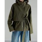 トレンチコート コート 「2026S/S COLLECTION」スタンドカラーミドル丈トレンチコート レディース