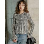 ブラウス シャツ 「2026S/S COLLECTION」ギンガムチェックシャーリングブラウス レディース
