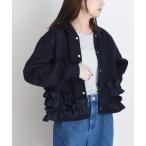 ショッピングパーカ パーカー ギャザーフリルヘム フーディパーカー レディース