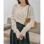 ニット セーター オフショルクロスレイヤードニット レディース