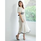  платье [ глициния .sachi сотрудничество ]ba Rune рукав One-piece 