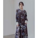 ワンピース ブラッシュフラワープリントワンピース
