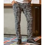 スラックス 1PIU1UGUALE3 RELAX(ウノピゥウノウグァーレトレ リラックス)ジオメトリック スラックス メンズ