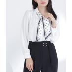 ブラウス シャツ デザインスカーフ付ブラウス レディース