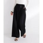 ショッピングワイドパンツ パンツ ダブルベルトワイドパンツ レディース