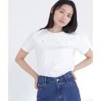 tシャツ 「接触冷感」ベーシックTシャツ フェイクポケット付き レディース
