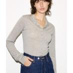 tシャツ THROW RING BUTTONS TOPS リングボタンズトップス 夏服 春服 シアートップス レディース