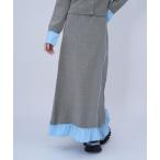 スカート シャツドッキングニットスカート(HARE)