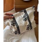 ポーチ Liaa/レース 刺繍 大容量ポーチ A18748 レディース