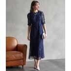 「AIMER」 半袖ワンピース MEDIUM ネイビー レディース