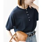 「SHIPS any」 半袖ニット ONE SIZE ネイビー レディース