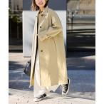 ステンカラーコート コート コットンナイロンステンコート レディース