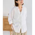 ショッピングピンク ブラウス シャツ 「新色 / 追加」フレンチリネンレギュラーシャツ レディース