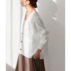 カーディガン 「新色/追加」ファインコットンスムースVネックカーディガン レディース