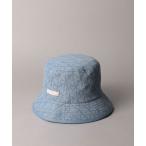 ショッピングハット 帽子 ハット ハット - デニムエンブレムバケットハット レディース メンズ