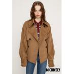  тренчкот пальто MICHIXSLY F/SUEDE S/TRENCHmichi Sly поддельный замша Short to ключ зима одежда весна одежда женский 
