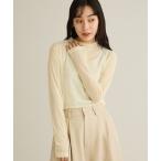 tシャツ シアーメッシュロングスリーブインナー レディース
