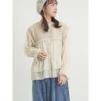 ショッピングサマンサ ブラウス シャツ 裾フリルティアードレースブラウス レディース