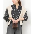 ブラウス シャツ ランダムドットシャツ レディース