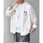 ショッピングリネン シャツ 「SHIPS any別注」NYBG: フラワー ロゴ 刺繍 リラックス リネン ミックス シャツ メンズ