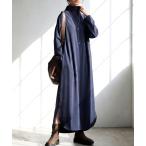 ワンピース ハイネック長袖ワンピース
