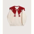 ショッピングbaby ニット セーター Sweet Baby Collar Chidori Ribbon Sweater レディース