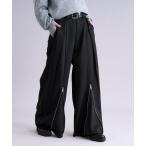 ショッピングワイドパンツ スラックス フロントジップタックワイドパンツ メンズ レディース