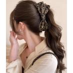 ヘアクリップ レオパード柄 ファブリックバナナクリップ