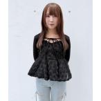 ブラウス シャツ ローズペプラムキャミ レディース