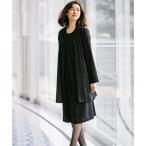 セレモニースーツ セットアップ 「喪服・礼服」単品　洗える防しわフォーマルトッパージャケット（共布ベルト付き）「大きいサイズ有」 レディース