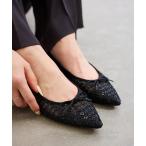 バレエシューズ パンプス ポインテッドフラワースパンコールバレエ
