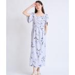 ワンピース ペイントフラワーワンピース
