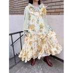 ショッピングエスニック ワンピース なのはなプリントワンピース