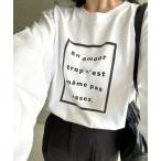 tシャツ プリントロゴロンT／長袖Tシャツ レディース