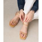 サンダル クロスストラップヒールサンダル レディース