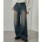  джинсы [Alfred Alex] Vintage Like 3D Buggy flair машина b Denim брюки [ выставить соответствует ] мужской женский 