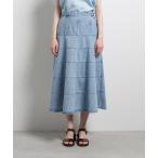 スカート Lee×LANVIN en Bleuデニムフレアスカート