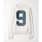 「Abercrombie&Fitch」 スウェットカットソー「muscleコラボ」 M ホワイト レディース