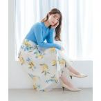 ショッピング新作 スカート 2026春夏新作 ボタニカルオーガンジーフラワースカート