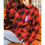 ショッピングネルシャツ 「RVCA」 長袖ネルシャツ SMALL レッド メンズ