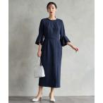 「AIMER」 7分袖ワンピース MEDIUM ネイビー レディース