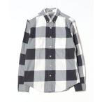 「Abercrombie&Fitch」 チェック柄長袖シャツ S ブラック メンズ