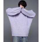 [ADRER] длинный рукав вязаный SMALL light purple мужской 