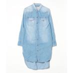 「DIESEL」 シャツワンピース S ブルー レディース