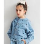 ショッピング花 デニムジャケット アウター 「Ou? by EDWIN」お花刺繍デニムジャケット キッズ 子供服 男の子 女の子